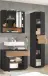 Badezimmer-Set >Liguria< (3-tlg.) in Anthrazit / Evoke Eiche Dekor - 140x191x40 (BxHxT)