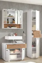 Badezimmer-Set >Liguria< (3-tlg.) in Weiß /...