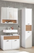 Badezimmer-Set >Liguria< (3-tlg.) in Weiß /...