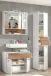 Badezimmer-Set >Liguria< (3-tlg.) in Weiß / Evoke Eiche Dekor - 140x191x40 (BxHxT)