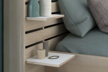 Stauraumbett >Escale 4< in Eiche Nachbildung - 217x99x236cm (BxHxT)