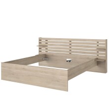 Stauraumbett >Escale 4< in Eiche Nachbildung - 217x99x236cm (BxHxT)