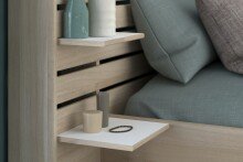 Stauraumbett >Escale 4< in Eiche Nachbildung - 217x99x236cm (BxHxT)