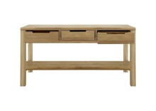 Kochinsel >Ponza< 3 Schubladen, in Eiche geölt, Massivholz - 180x91x90cm (BxHxT)