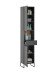 Badezimmer-Set >Denver< (4-tlg.) in schwarz / Evoke Eiche Dekor - 200x195x35 (BxHxT)