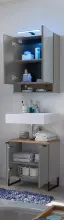 Badezimmer-Set >Denver< (2-tlg.) in grau matt /...