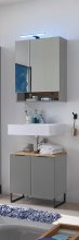 Badezimmer-Set >Denver< (2-tlg.) in grau matt /...