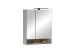 Badezimmer-Set >Denver< (2-tlg.) in grau matt / Evoke Eiche Dekor - 60x195x35 (BxHxT)