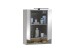 Badezimmer-Set >Denver< (2-tlg.) in grau matt / Evoke Eiche Dekor - 60x195x35 (BxHxT)