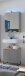 Badezimmer-Set >Denver< (2-tlg.) in grau matt / Evoke Eiche Dekor - 60x195x35 (BxHxT)