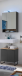 Badezimmer-Set >Denver< (2-tlg.) in schwarz / Evoke Eiche Dekor - 60x195x35 (BxHxT)