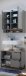 Badezimmer-Set >Denver< (2-tlg.) in grau matt / Evoke Eiche Dekor - 80x195x35 (BxHxT)