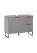 Badezimmer-Set >Denver< (2-tlg.) in grau matt / Evoke Eiche Dekor - 80x195x35 (BxHxT)