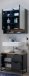 Badezimmer-Set >Denver< (2-tlg.) in schwarz / Evoke Eiche Dekor - 80x195x35 (BxHxT)