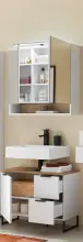 Badezimmer-Set >Denver< (2-tlg.) in weiß /...