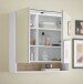 Badezimmer-Set >Denver< (2-tlg.) in weiß / Evoke Eiche Dekor - 80x195x35 (BxHxT)