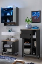 Badezimmer-Set >Denver< (3-tlg.) in schwarz / Evoke...