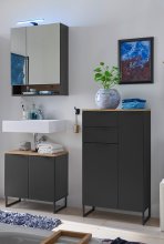 Badezimmer-Set >Denver< (3-tlg.) in schwarz / Evoke...