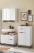 Badezimmer-Set >Denver< (3-tlg.) in weiß matt / Evoke Eiche Dekor - 160x195x35 (BxHxT)