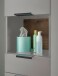 Badezimmer-Set >Denver< (3-tlg.) in grau matt / Evoke Eiche Dekor - 120x195x35 (BxHxT)