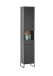 Badezimmer-Set >Denver< (3-tlg.) in schwarz matt / Evoke Eiche Dekor - 120x195x35 (BxHxT)
