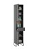 Badezimmer-Set >Denver< (3-tlg.) in schwarz matt / Evoke Eiche Dekor - 120x195x35 (BxHxT)