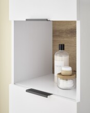 Badezimmer-Set >Denver< (3-tlg.) in weiß matt / Evoke Eiche Dekor - 120x195x35 (BxHxT)