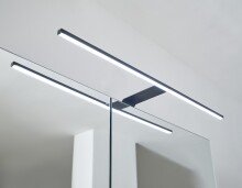 Badezimmer-Set >Denver< (3-tlg.) in schwarz matt / Evoke Eiche Dekor - 140x195x35 (BxHxT)