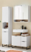 Badezimmer-Set >Denver< (3-tlg.) in weiß matt / Evoke Eiche Dekor - 140x195x35 (BxHxT)