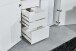 Miniküche >Heidelberg< 4 Türen, 3 Schübe, Weiß, kompakt & funktional - 124x200x70cm (BxHxT)