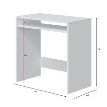 Kinderschreibtisch >Narrow< mit Ablage, in Artik Weiß - 79x78x43 (BxHxT)