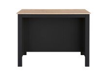 Kochinsel >Sugar< 4 Fächer, Schwarz / Artisan Eiche Dekor - 124x90x75 (BxHxT)