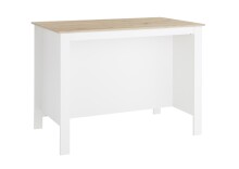 Kochinsel >Sugar< 4 Fächer, Weiß / Artisan Eiche Dekor - 124x90x75 (BxHxT)