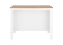 Kochinsel >Sugar< 4 Fächer, Weiß / Artisan Eiche Dekor - 124x90x75 (BxHxT)