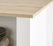 Kochinsel >Sugar< 4 Fächer, Weiß / Artisan Eiche Dekor - 124x90x75 (BxHxT)