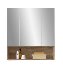 Badezimmer-Set >Vista< (4-tlg.) in Viking Oak / Schwarz - 170x190x31 (BxHxT)