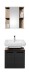 Badezimmer-Set >Vista< (2-tlg.) in Viking Oak / Schwarz - 60x190x31 (BxHxT)