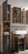 Badezimmer-Set >Vista< (3-tlg.) in Viking Oak / Schwarz - 115x190x31 (BxHxT)