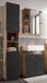 Badezimmer-Set >Vista< (3-tlg.) in Viking Oak / Schwarz - 115x190x31 (BxHxT)