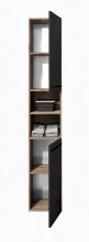 Badezimmer-Set >Vista< (3-tlg.) in Viking Oak / Schwarz - 120x190x31 (BxHxT)