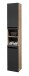 Badezimmer-Set >Vista< (3-tlg.) in Viking Oak / Schwarz - 120x190x31 (BxHxT)
