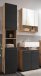 Badezimmer-Set >Vista< (3-tlg.) in Viking Oak / Schwarz - 120x190x31 (BxHxT)