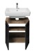 Badezimmer-Set >Vista< (3-tlg.) in Viking Oak / Schwarz - 115x190x31 (BxHxT)