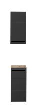 Badezimmer-Set >Vista< (4-tlg.) in Viking Oak / Schwarz  - 115x190x31 (BxHxT)