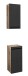 Badezimmer-Set >Vista< (4-tlg.) in Viking Oak / Schwarz  - 115x190x31 (BxHxT)