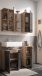 Badezimmer-Set >Vista< (4-tlg.) in Viking Oak / Schwarz  - 115x190x31 (BxHxT)
