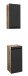 Badezimmer-Set >Vista< (4-tlg.) in Viking Oak / Schwarz  - 115x190x31 (BxHxT)