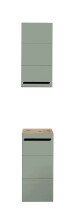 Badezimmer-Set >Vista< (4-tlg.) in Viking Oak / Schilfgrün - 115x190x31 (BxHxT)