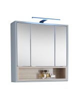Badezimmerspiegelschrank >Tunis< LED, 3 Türen,...