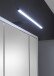 Badezimmerspiegelschrank >Tunis< LED, 3 Türen, grau matt / sonoma eiche - 65x65x16 (BxHxT)